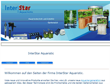 Tablet Screenshot of interstar-aquaristic.de